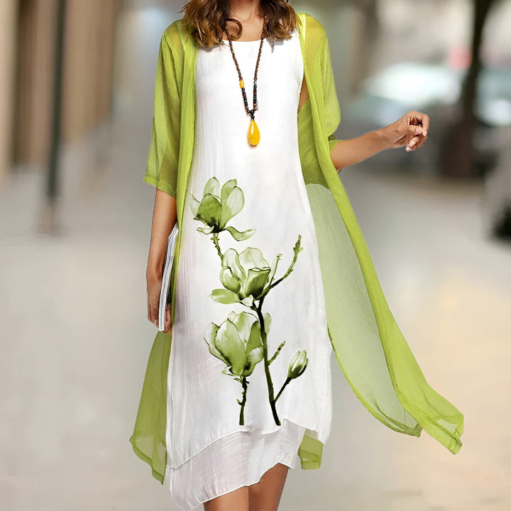 LARISSA™ KJOLE | Sommerlig elegance med gratis cardigan