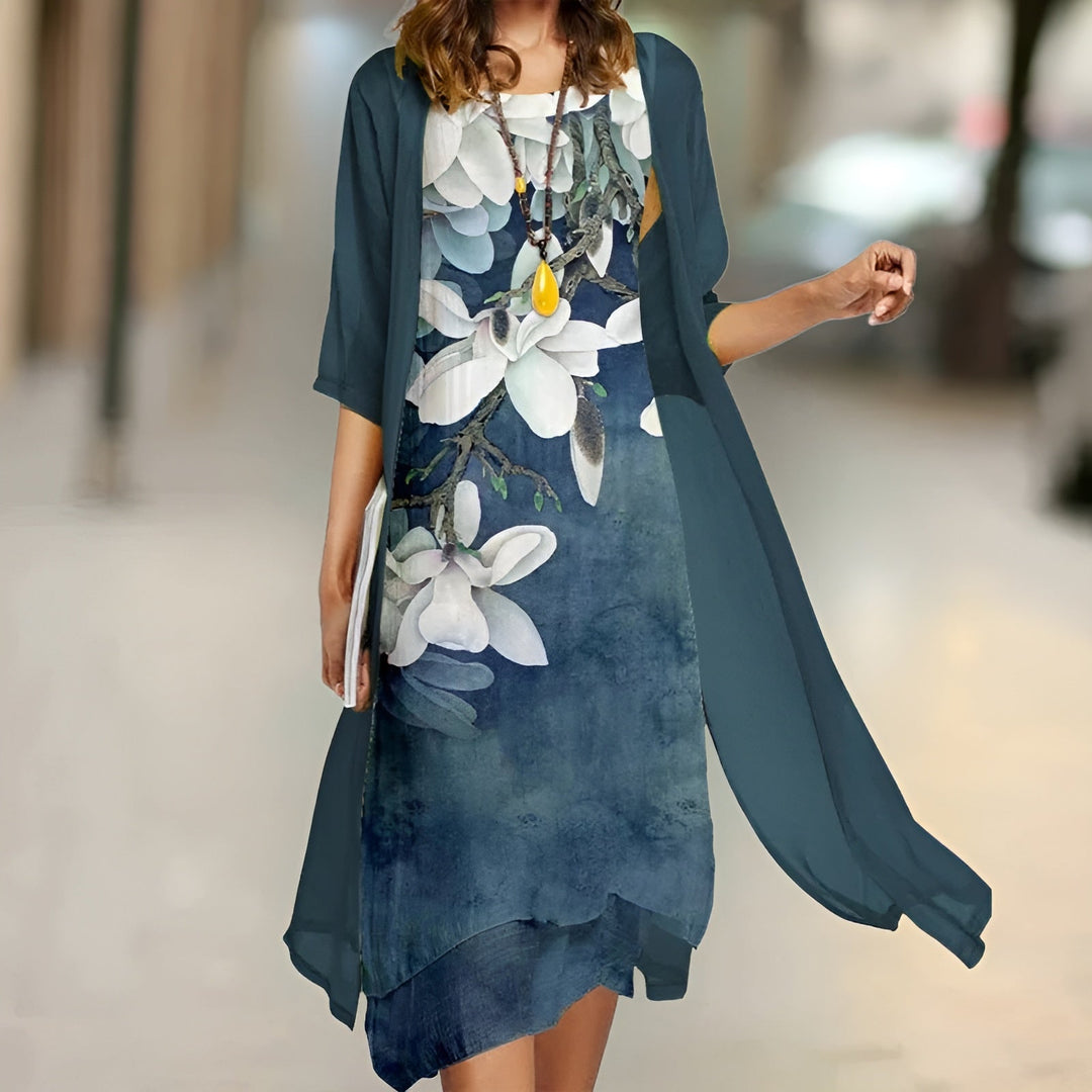 LARISSA™ KJOLE | Sommerlig elegance med gratis cardigan