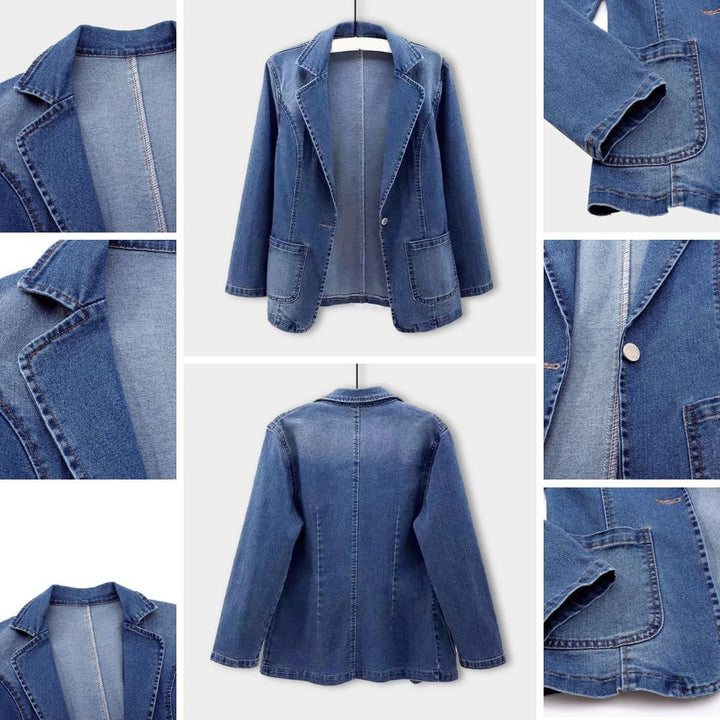 Bente | Stilfuld Denimblazer til Kvinder