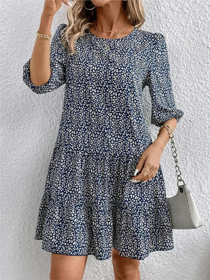 Ines | Blomstret Fit-and-Flare Kjole