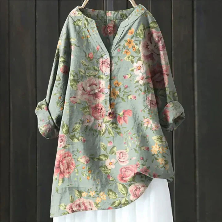 Tabea | Vintage-Inspireret Skjorte med Knapper