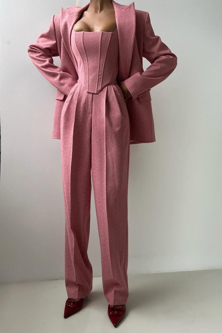 Dolce™ - Tre-delt sæt med dobbeltradet blazer