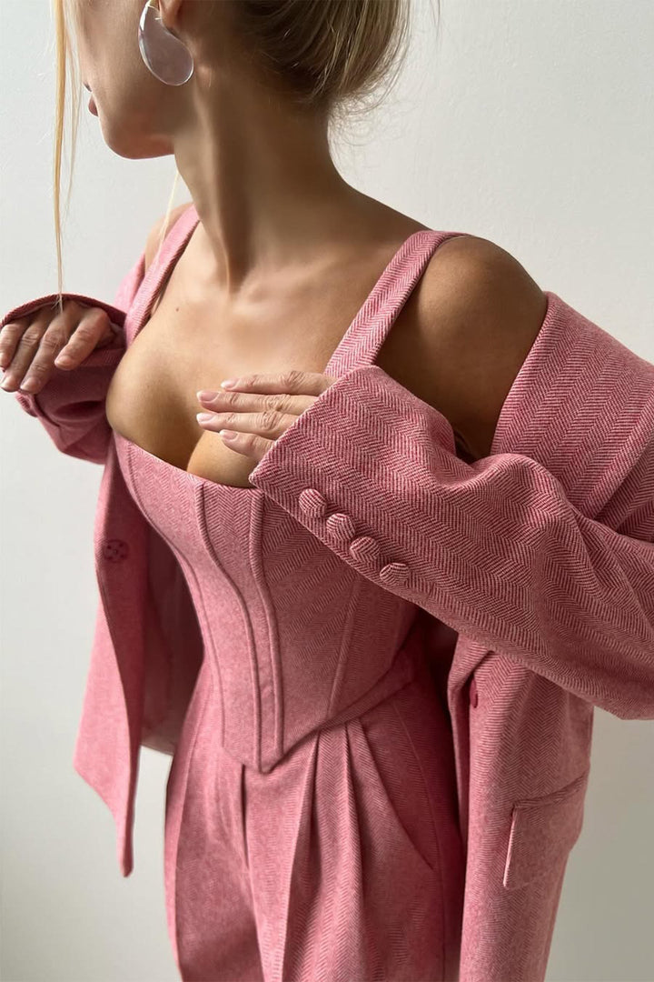 Dolce™ - Tre-delt sæt med dobbeltradet blazer