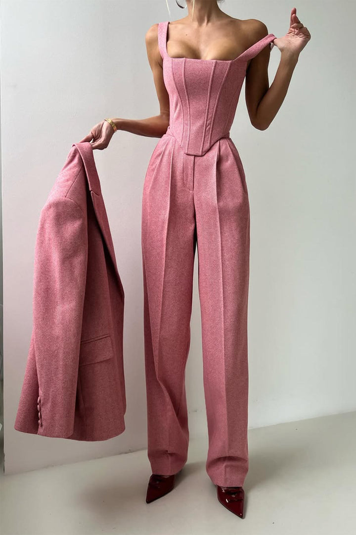 Dolce™ - Tre-delt sæt med dobbeltradet blazer