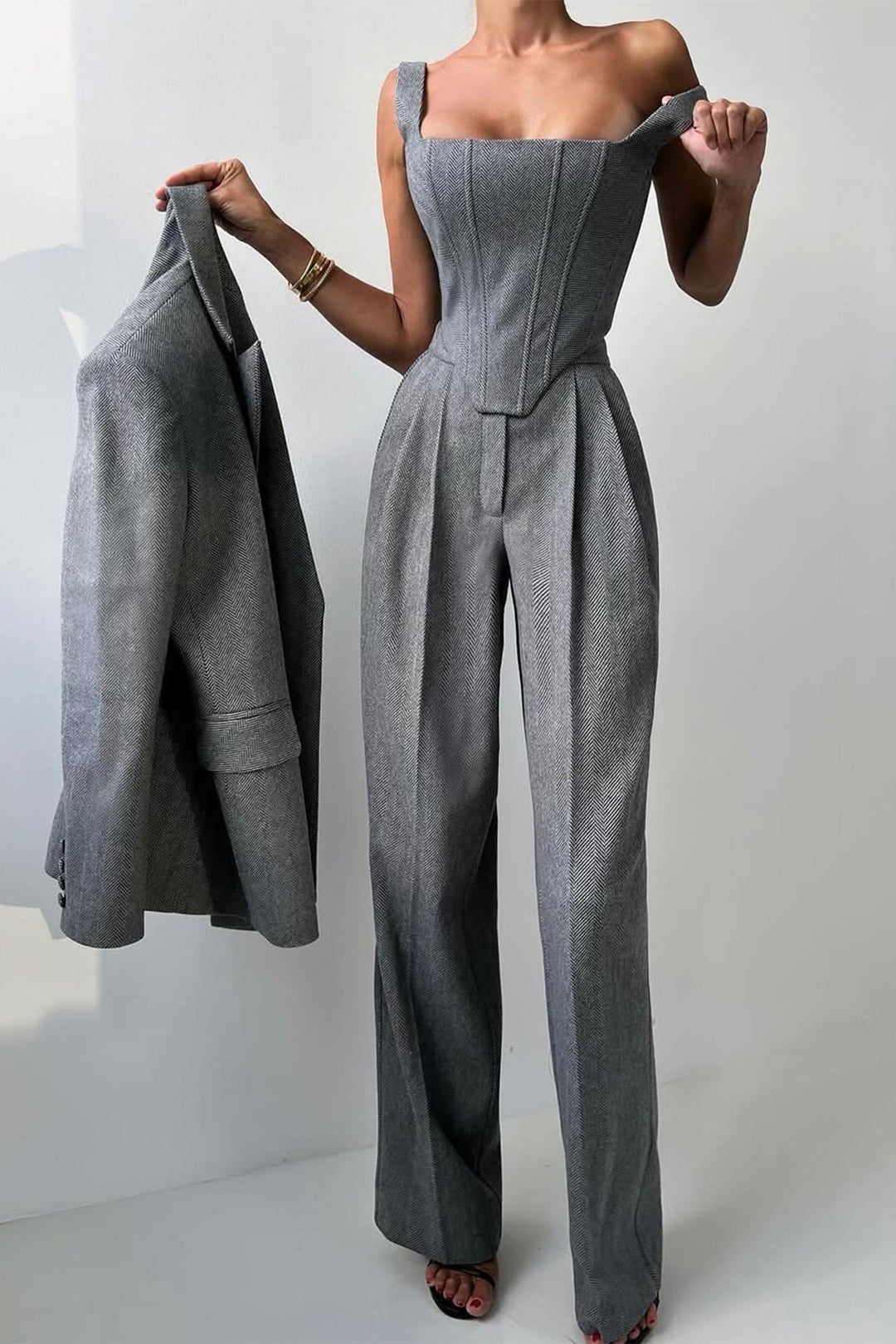 Dolce™ - Tre-delt sæt med dobbeltradet blazer