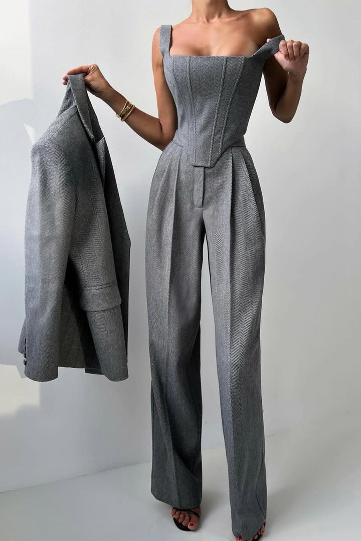 Dolce™ - Tre-delt sæt med dobbeltradet blazer