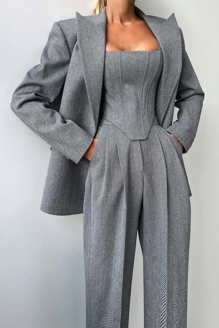 Dolce™ - Tre-delt sæt med dobbeltradet blazer