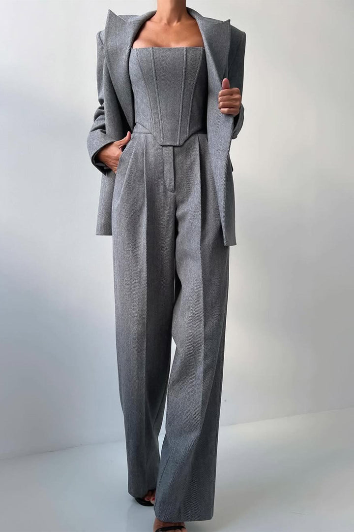 Dolce™ - Tre-delt sæt med dobbeltradet blazer