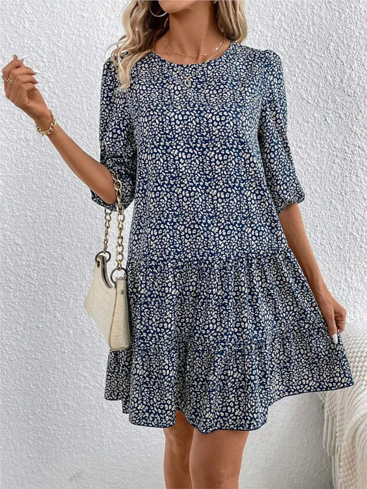 Ines | Blomstret Fit-and-Flare Kjole