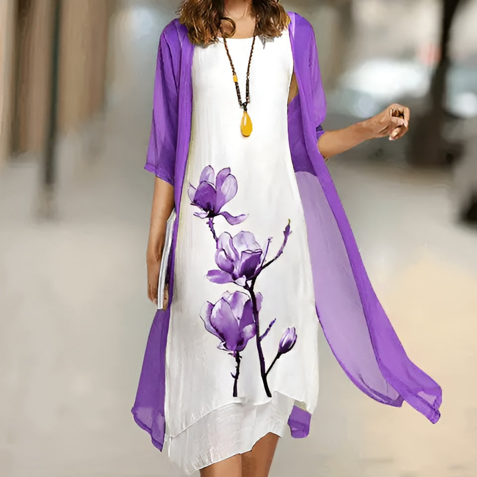 LARISSA™ KJOLE | Sommerlig elegance med gratis cardigan