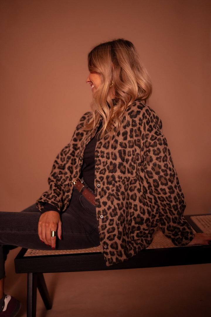 Elodie | Smart Jakke med Leopardprint