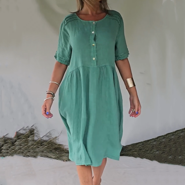 Lexi – Skjorte Kjole i Retro Stil